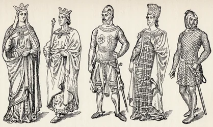 Costumes des rois et nobles espagnols du XIIIe siècle, Espagne, de 